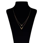 گردنبند طلا 18 عیار ماهک مدل MM0363 طرح هفتی دوبل