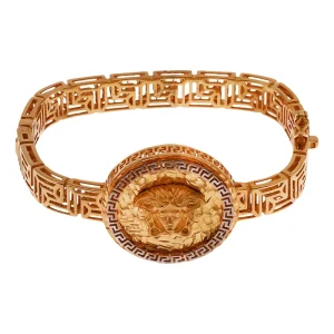دستبند النگویی طلا 18 عیار زنانه صلاحی گلد مدل 17302