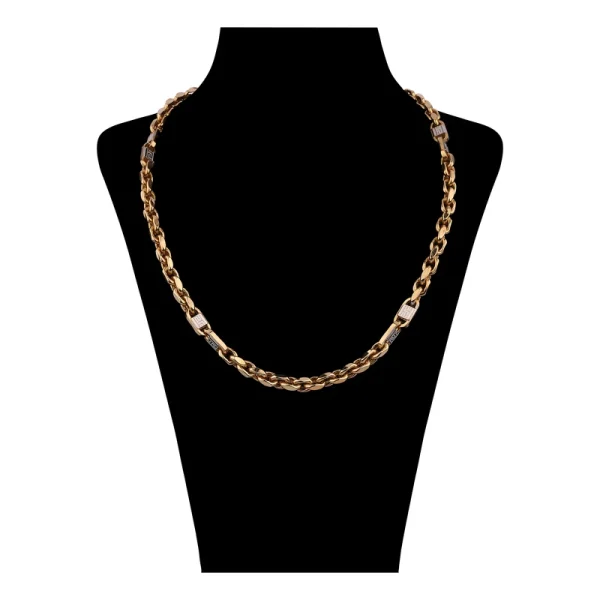 گردنبند طلا 18 عیار ماهک مدل MM0363 طرح هفتی دوبل