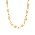 گردنبند طلا 18 عیار ماهک مدل MM0363 طرح هفتی دوبل