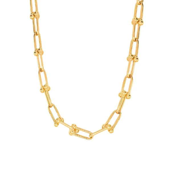 گردنبند طلا 18 عیار ماهک مدل MM0363 طرح هفتی دوبل